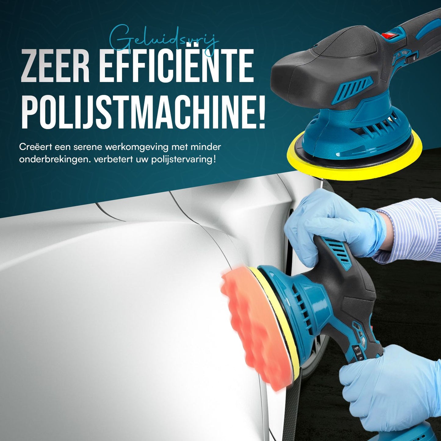 Polisseuse MAKR | 2 Batteries 21V + Kit d'accessoires complet