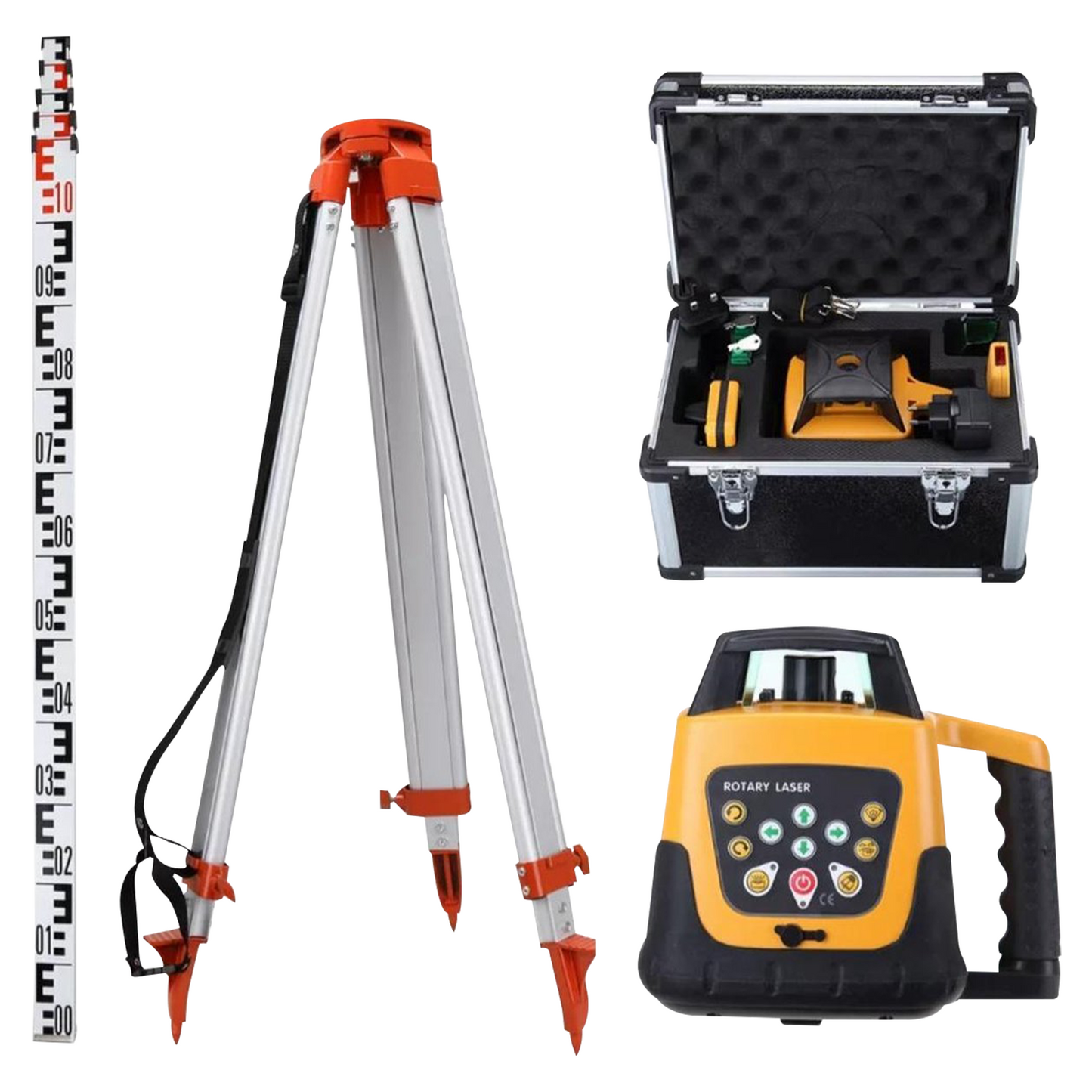 MAKR 360ยฐ Zelfnivellerende Roterende Bouwlaser | Complete Waterpas Laser Set