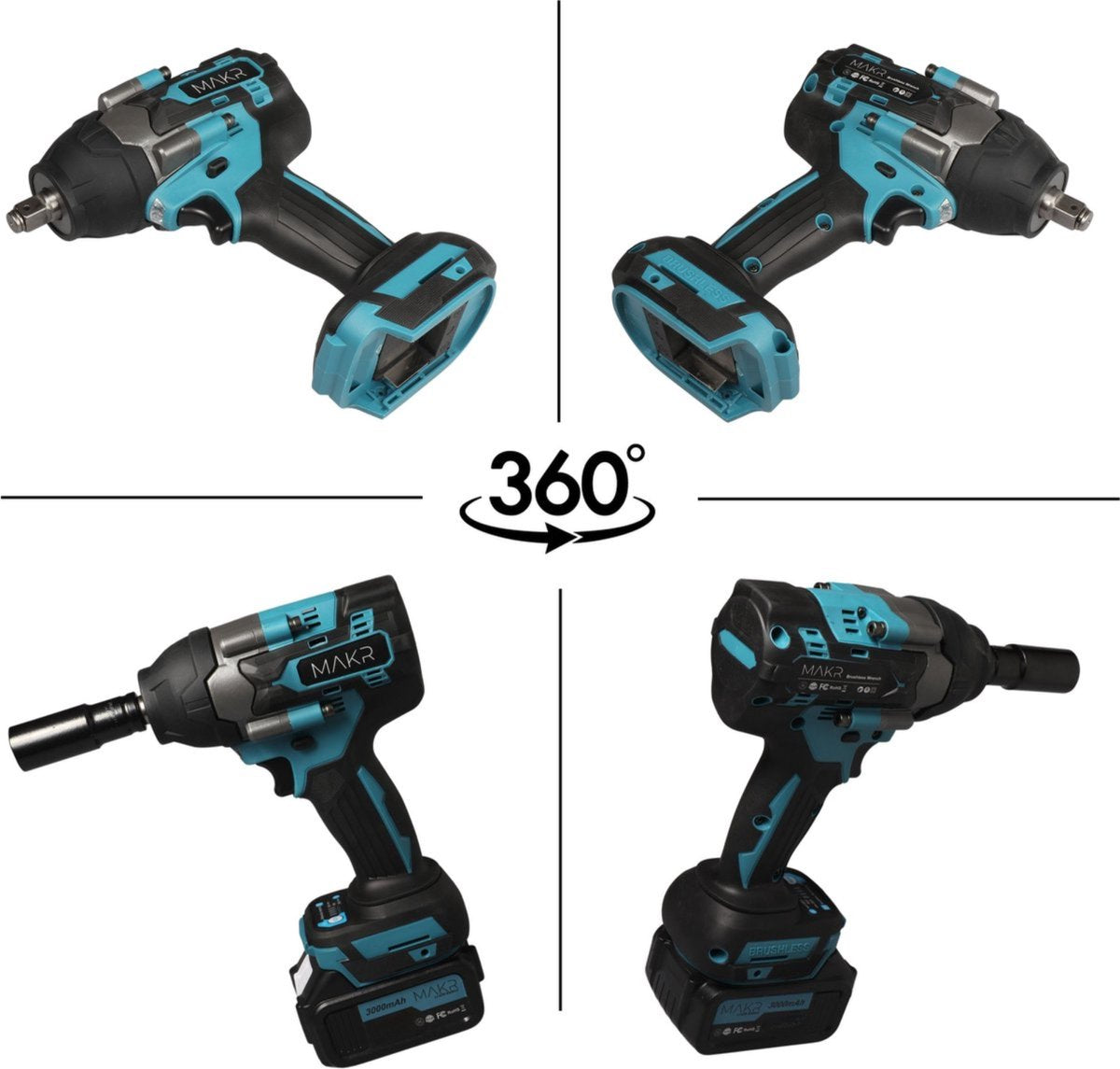 Losse Body - Slagmoersleutel 1000Nm - Makita 18V LXT Compatibel