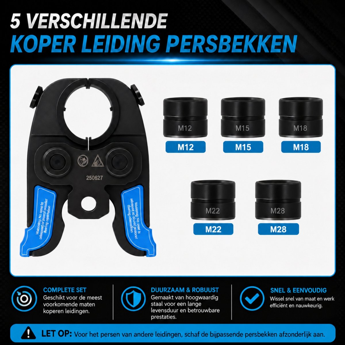 Professionele Accu Perstang 60 kN – TH Set – TH16/20/25/26/32 – Incl. 2x Accu & Oplader + Koffer