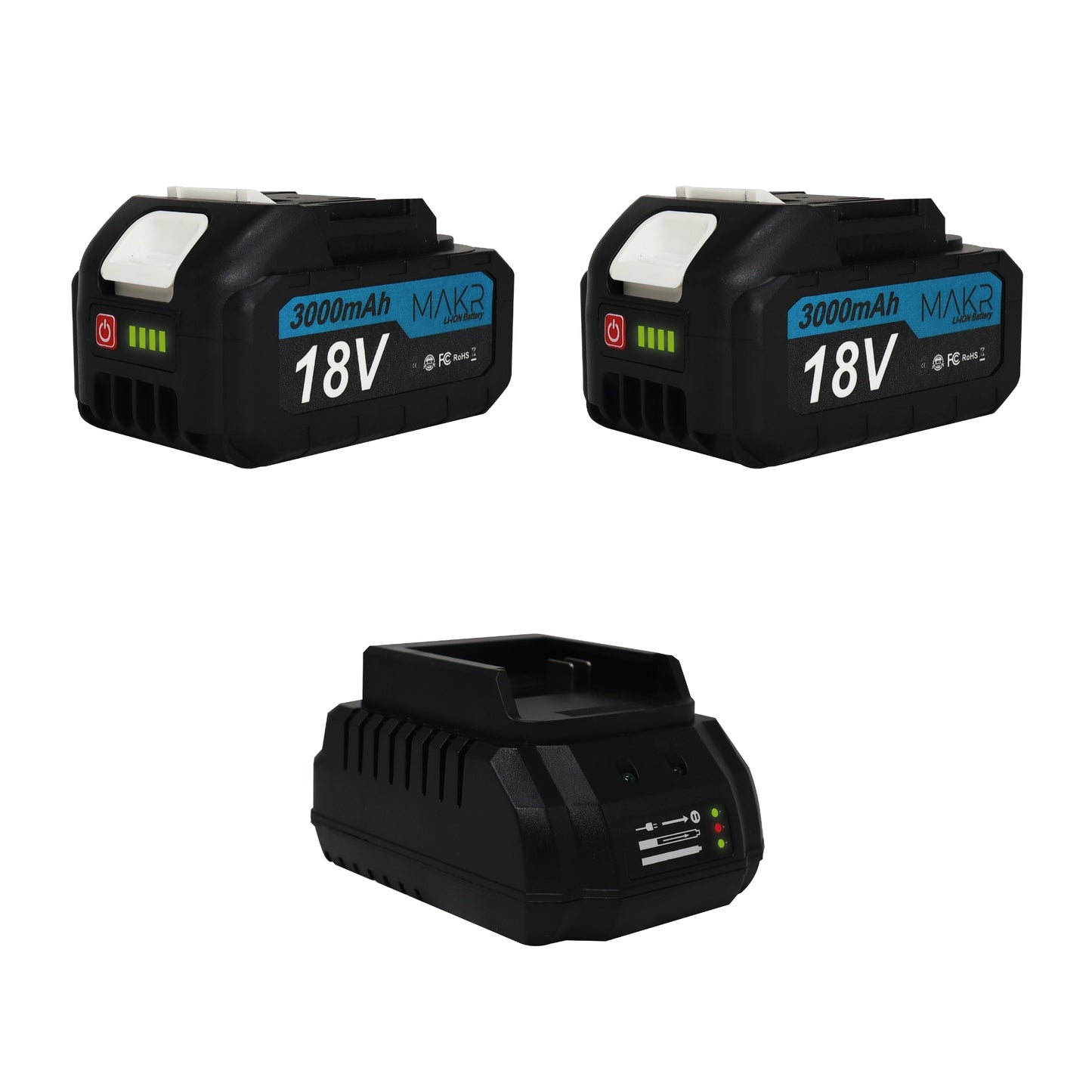 Accu Tacker 18V – Spijkerpistool 2x 3.0 Ah accu + snellader + koffer – 15 – 30 mm spijkers