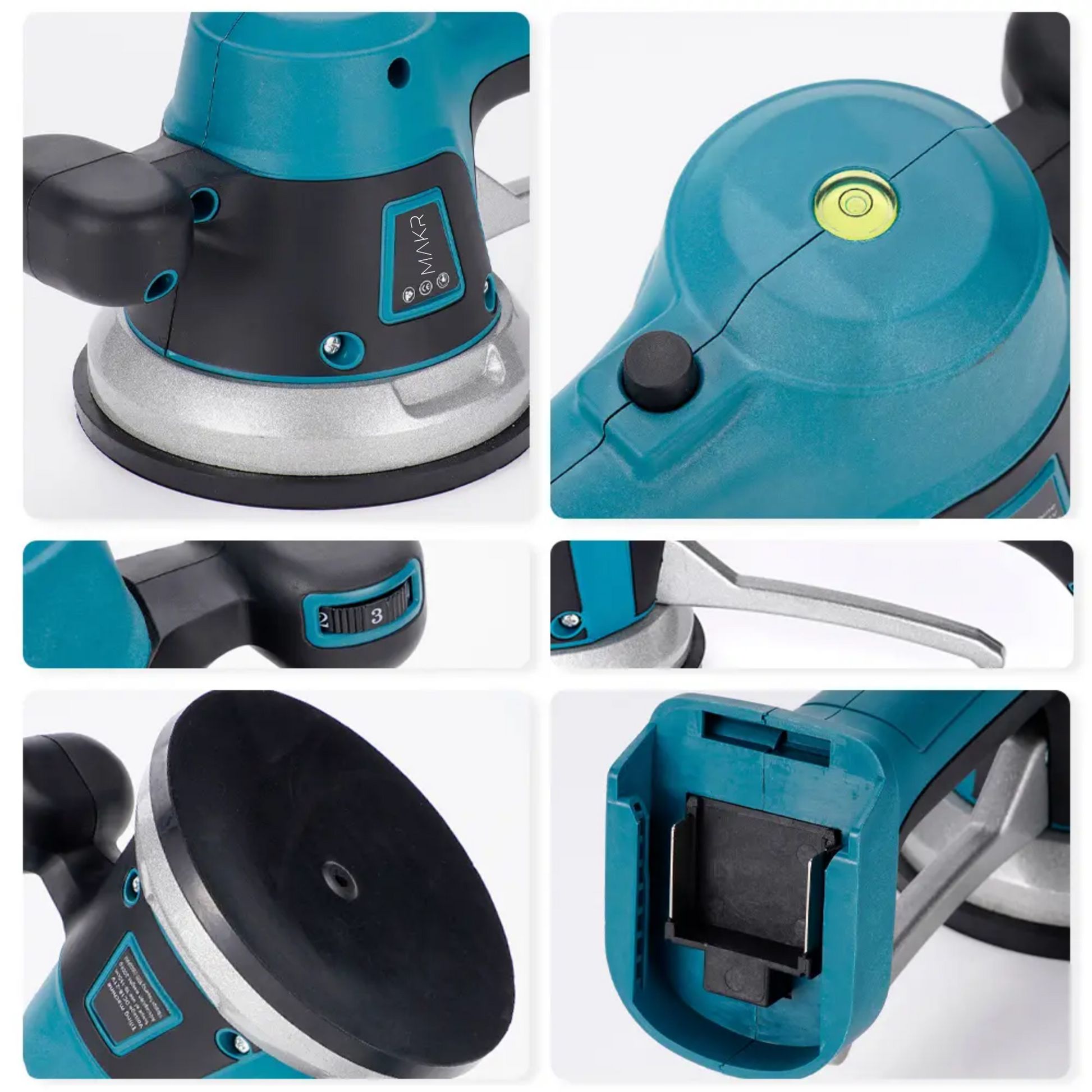 Professionele accu-tegelleger, tegelvibrator compatibel met Makita 18V accu, tegelzetapparaat met 9 verstelbare tandwielen, 16 cm zuignap en 200 kg adsorptie voor het leggen van 0,3-2 m tegels Professionele accu-tegelleger, tegelvibrator compatibel met Makita 18V accu, tegelzetapparaat met 9 verstelbare tandwielen, 16 cm zuignap en 200 kg adsorptie voor het leggen van 0,3-2 m tegels