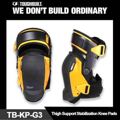 TOUGHBUILT GelFit Fanatic Thigh Support Stabilization Knee Pads Ergonomically Shaped Flooring Knee Pad TB-KP-G3