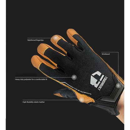 TOUGHBUILT Sheepskin Work Gloves Ranching, Forestry Genuine Leather Safety Work Gloves TB-G04-L/TB-G04-XL