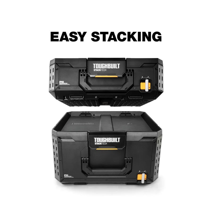 TOUGHBUILT StackTech Compact Low-Profile Organizer Small Size IP65 Waterproof Tool Box TB-B1-O-10C