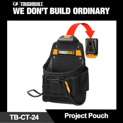 TOUGHBUILT Project Pouch/Hammer Loop with 6 Pockets and Loops Heavy Duty Tool Bag TB-CT-24