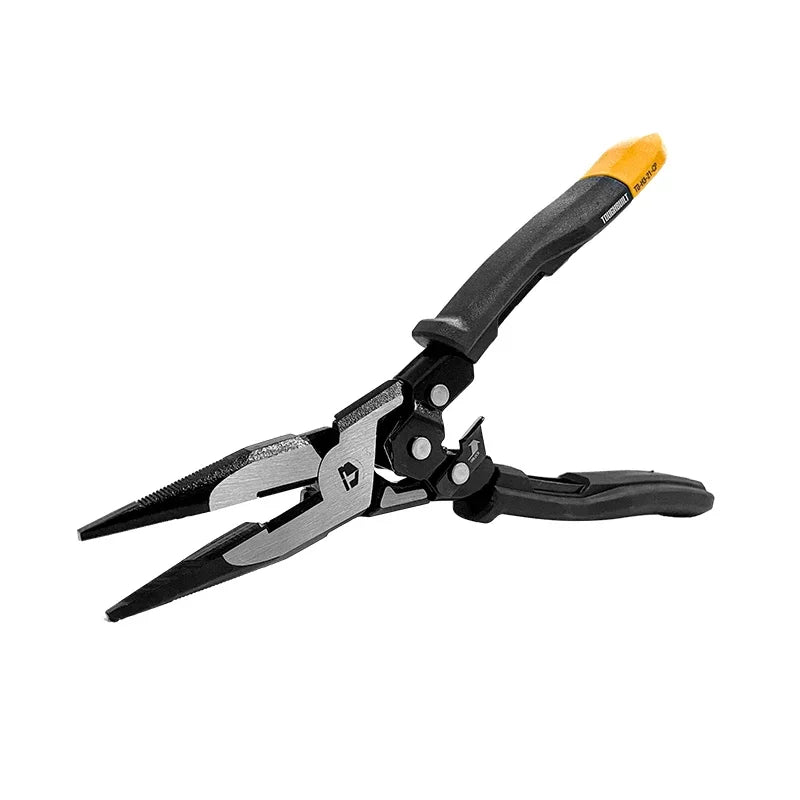 TOUGHBUILT 9-inch Labor-saving Snip Nosed Pliers with Reset Spring 235mm Long Nose Pliers TB-H3-21-CP