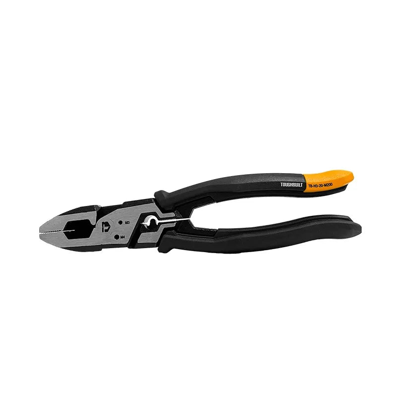 ToughBuilt TB-H3-20-M200 8" Industrial Grade Labor Saving Multi-Functional Flat Cut Wire Pliers Hand Tools Accessories