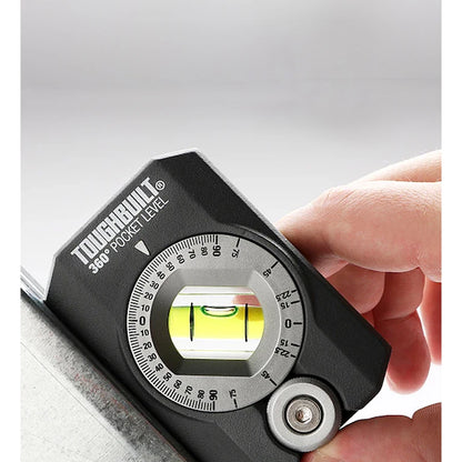 TOUGHBUILT Professional Pocket Level 360 Degree Portable Level Ruler Magnetic Level TB-H2-L-4R