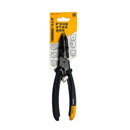 TOUGHBUILT 6 in 1 Multi-Function Electrical Stripping Pliers 8" Electrician's Wire Stripper TB-H3-60-M200