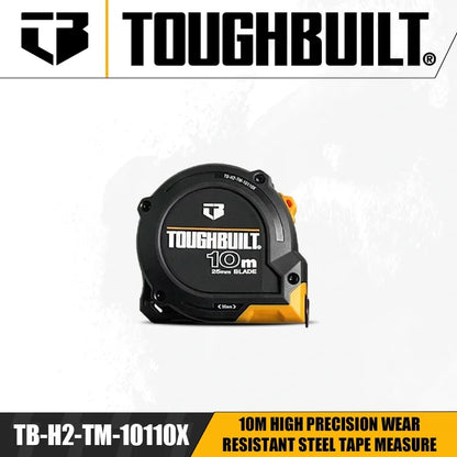 TOUGHBUILT High Precision Tape Measure 3/5/8/10m Steel Measuring Tool TB-H2-TM-10 Series