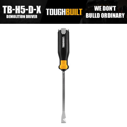 ToughBuilt TB-H5-D-X Demolition Flathead Screwdriver Hand Tools Accessories