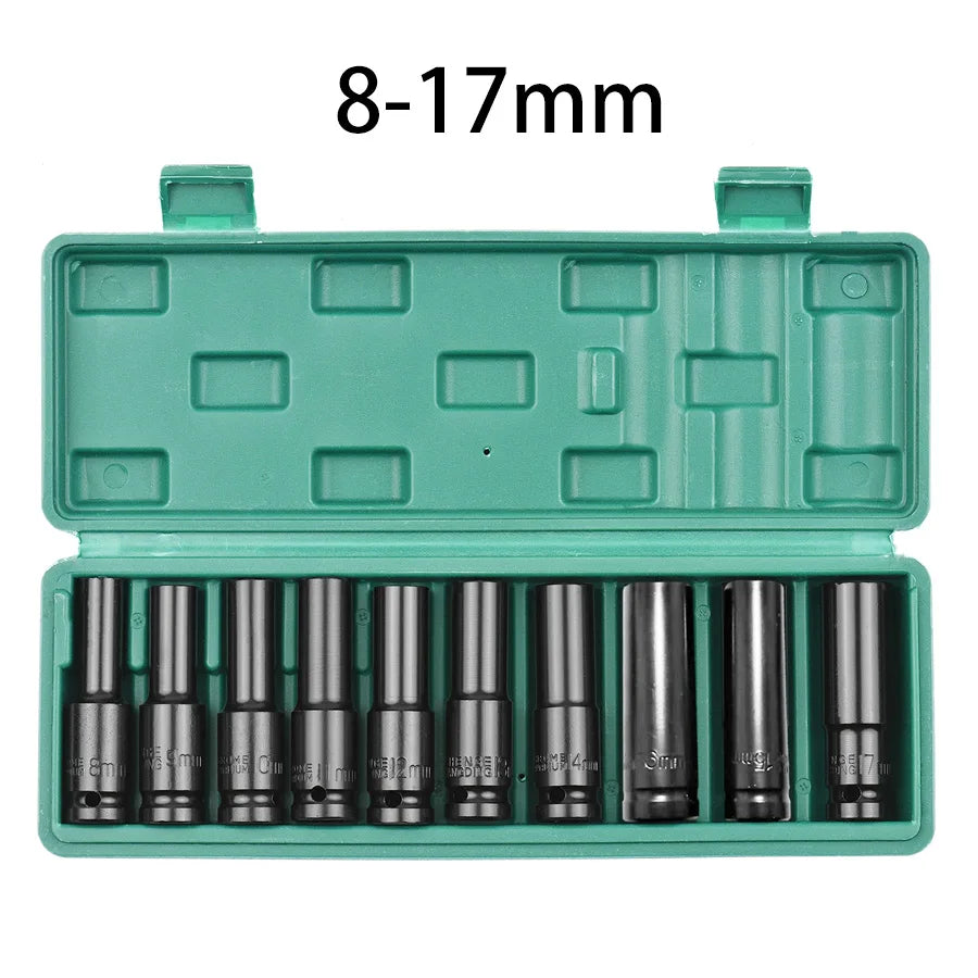 1/2” Dopsleutelset 10-delig (8-24 mm) met Opbergbox