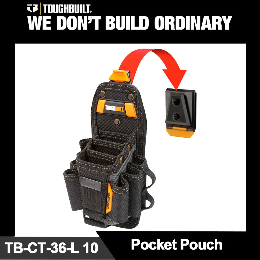 TOUGHBUILT Universal Tool Pouch with Loops Multifunctional Tool Bag TB-30/TB-CT-36-L10/TB-CT-36-M7/TB-CT-20-LX/TB-CT-33P