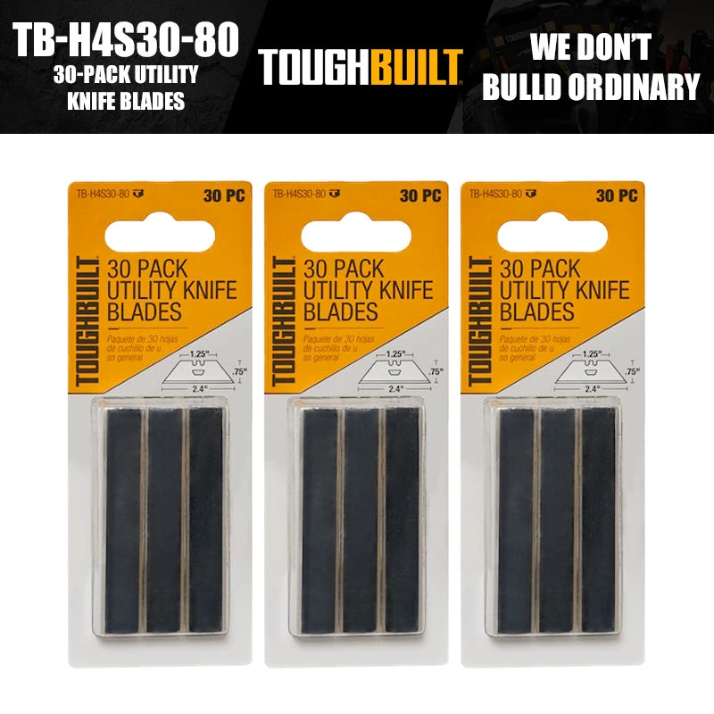 ToughBuilt TB-H4S30-80 TB-H4S-5 TB-H4N-5 Utility Knife Blades Tool Accessories Replacement Blades