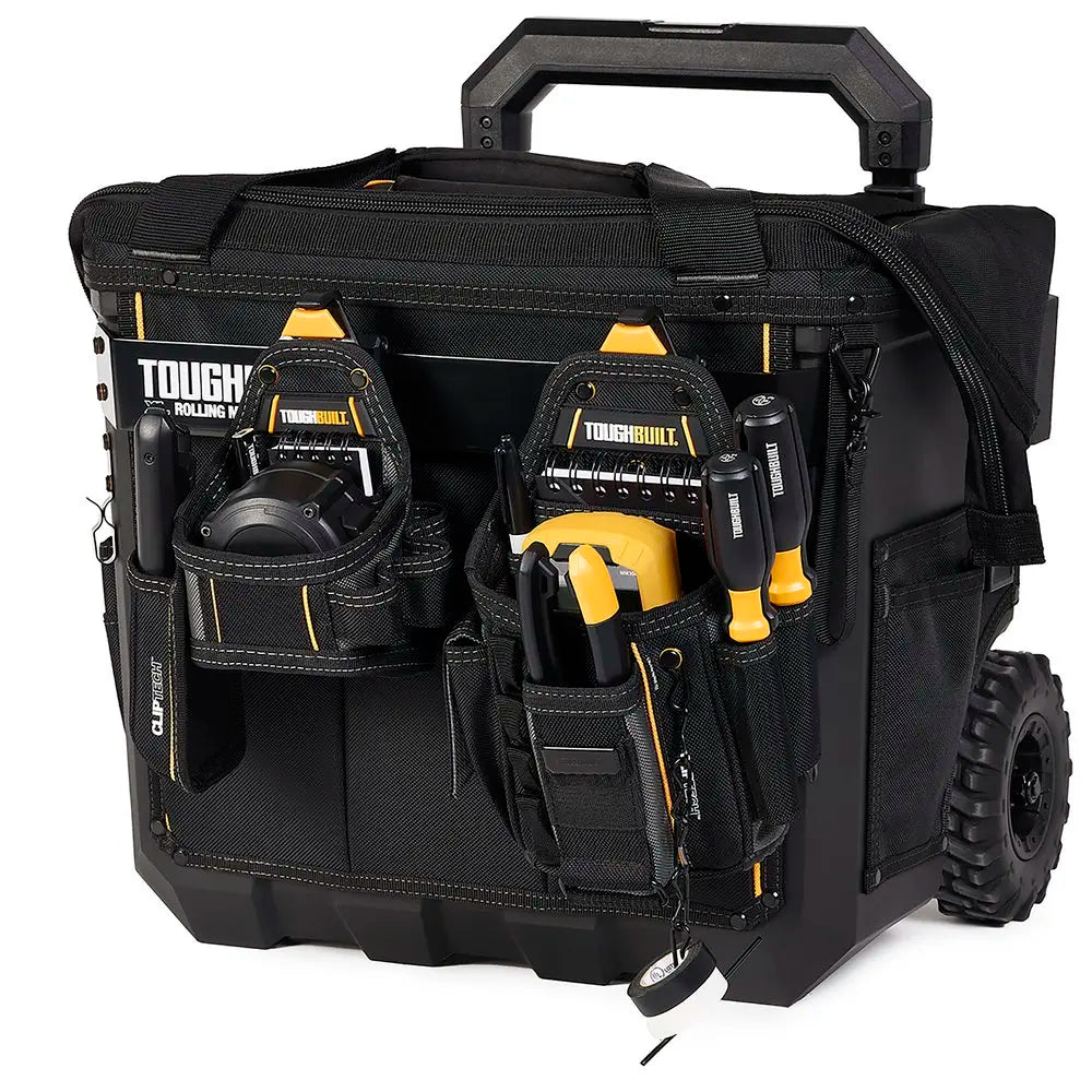 Toughbuilt TB-CT-61-18 X-Large Rolling Massive Mouth Bag– XL 18” Tool Bag with Telescoping Handle and Heavy-Duty Wheel