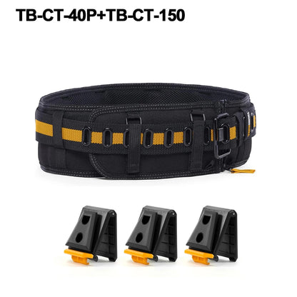 TOUGHBUILT Padded Belt with Heavy Duty Clip Buckle and Back Support Construction Work Belts TB-CT-40P