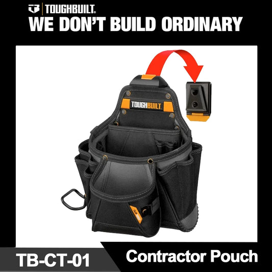 TOUGHBUILT Contractor Pouch with 23 Pockets and Loops Multifunctional Tool Bag TB-CT-01