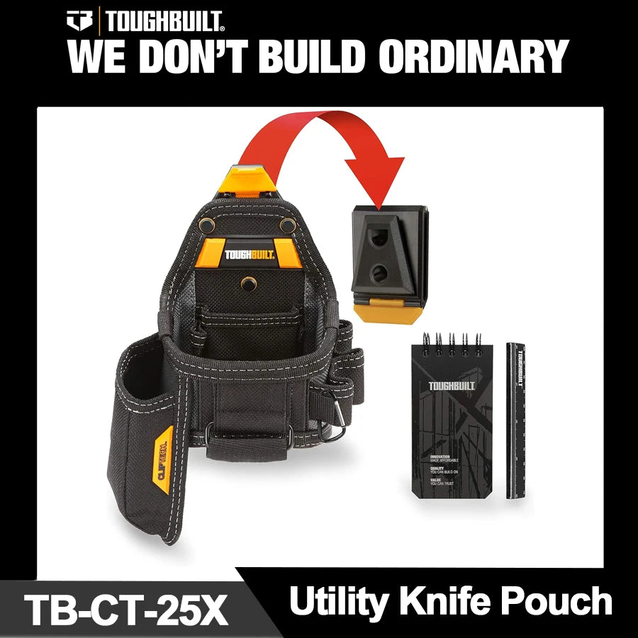 TOUGHBUILT Utility Knife Pouch with 7 Pockets and Loops Multifunctional Tool Bag TB-CT-25X