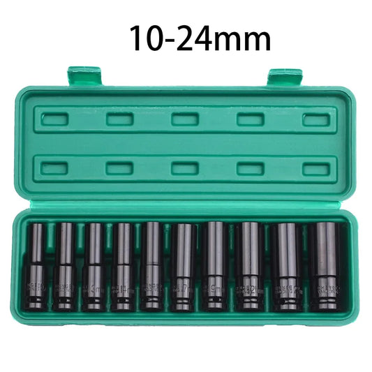 1/2” Dopsleutelset 10-delig (8-24 mm) met Opbergbox