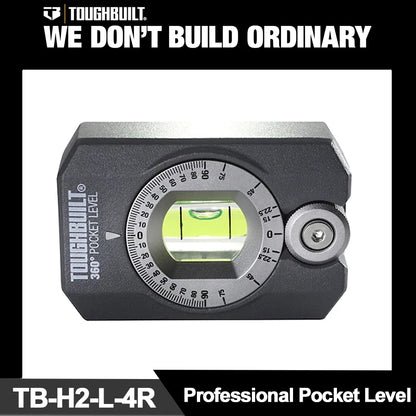 TOUGHBUILT Professional Pocket Level 360 Degree Portable Level Ruler Magnetic Level TB-H2-L-4R