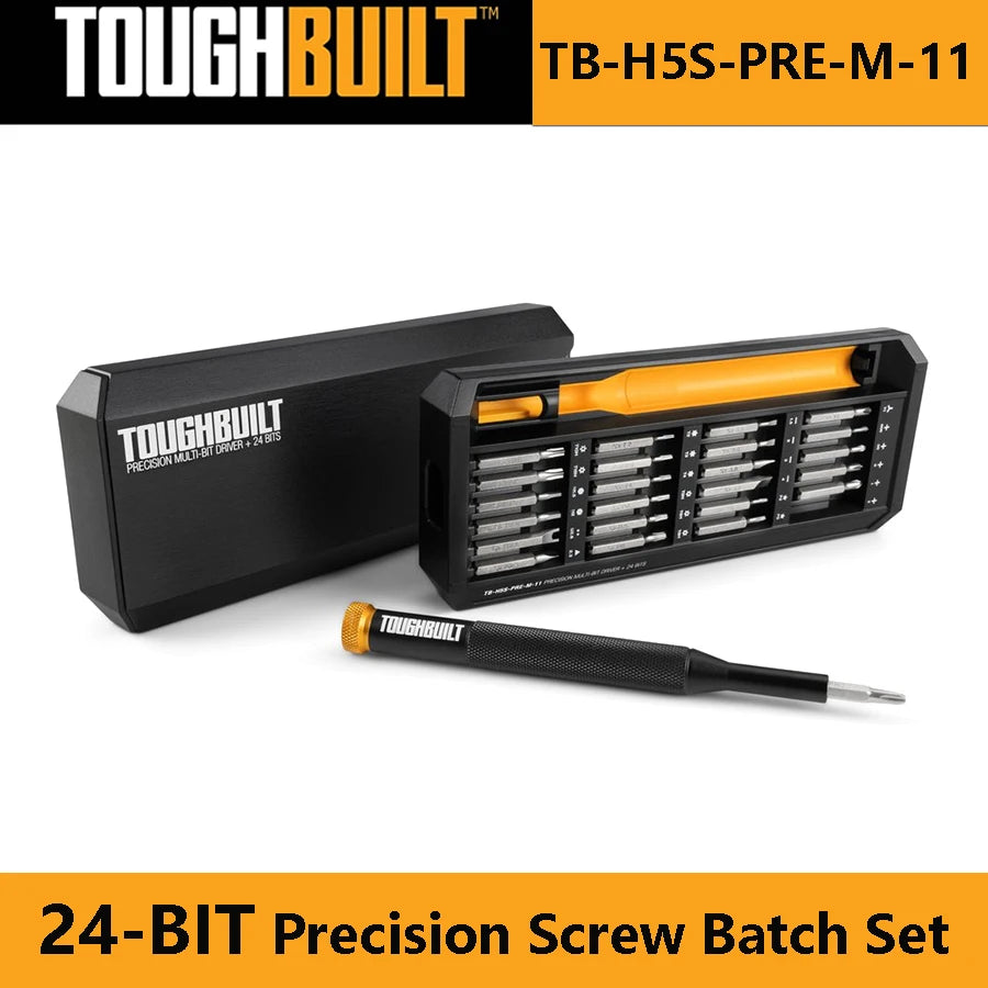 TOUGHBUILT TB-H5S-PRE-M-11 24-bit Precision Multi-Bit Driver + Case 24 in 1 Precision Screwdriver Combination Set Hand Tools