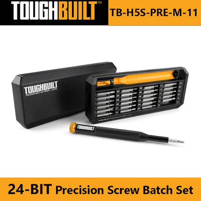 TOUGHBUILT TB-H5S-PRE-M-11 24-bit Precision Multi-Bit Driver + Case 24 in 1 Precision Screwdriver Combination Set Hand Tools