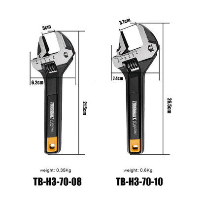 TOUGHBUILT TB-H3-70-08 TB-H3-70-10 Adjustable Wrench 8"/10" Double Scale Movable Spanner Mechanical Tools