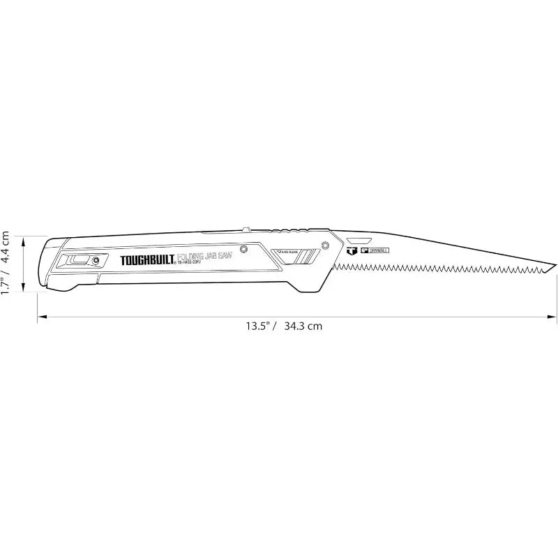 ToughBuilt TB-H4S5-23FU Folding Jab Saw + 4 Blades Hand Tools Accessories