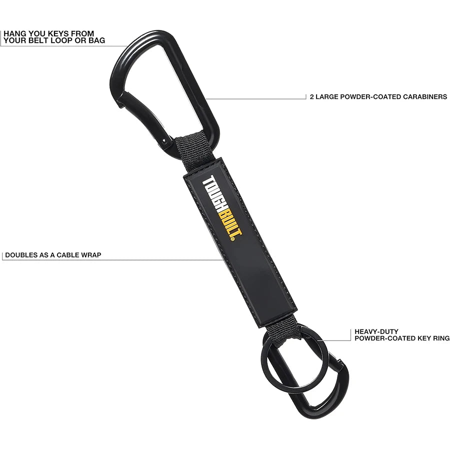 TOUGHBUILT Keychain Outdoor Portable Tool Carabiner Keychain Mountaineering BuckleSuspension Buckle Tool Accessories TB-54-K