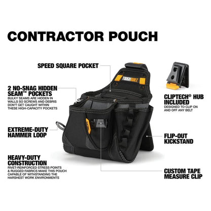 TOUGHBUILT Contractor Pouch with 23 Pockets and Loops Multifunctional Tool Bag TB-CT-01