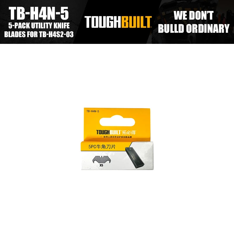 ToughBuilt TB-H4S30-80 TB-H4S-5 TB-H4N-5 Utility Knife Blades Tool Accessories Replacement Blades