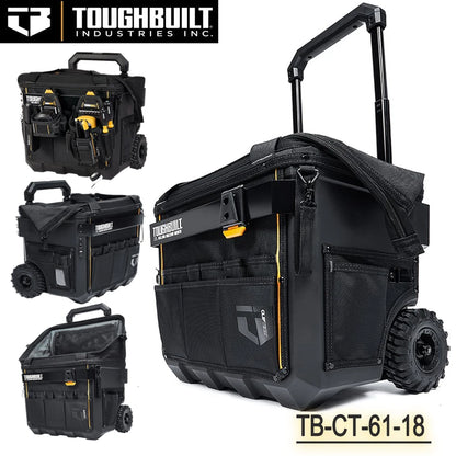 Toughbuilt TB-CT-61-18 X-Large Rolling Massive Mouth Bag– XL 18” Tool Bag with Telescoping Handle and Heavy-Duty Wheel