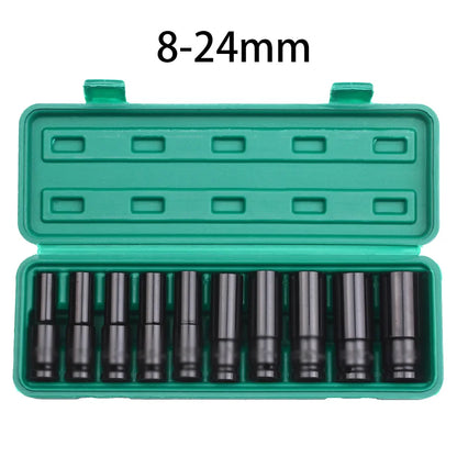 1/2” Dopsleutelset 10-delig (8-24 mm) met Opbergbox