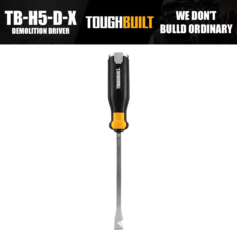 ToughBuilt TB-H5-D-X Demolition Flathead Screwdriver Hand Tools Accessories