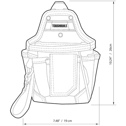 TOUGHBUILT Multi Pocket Organizer Tool Pouch Heavy Duty Warehouse Pouch TB-CT-32-A