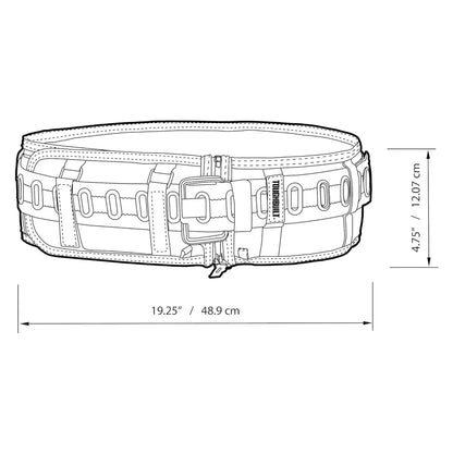 TOUGHBUILT Padded Belt with Heavy Duty Clip Buckle and Back Support Construction Work Belts TB-CT-40P