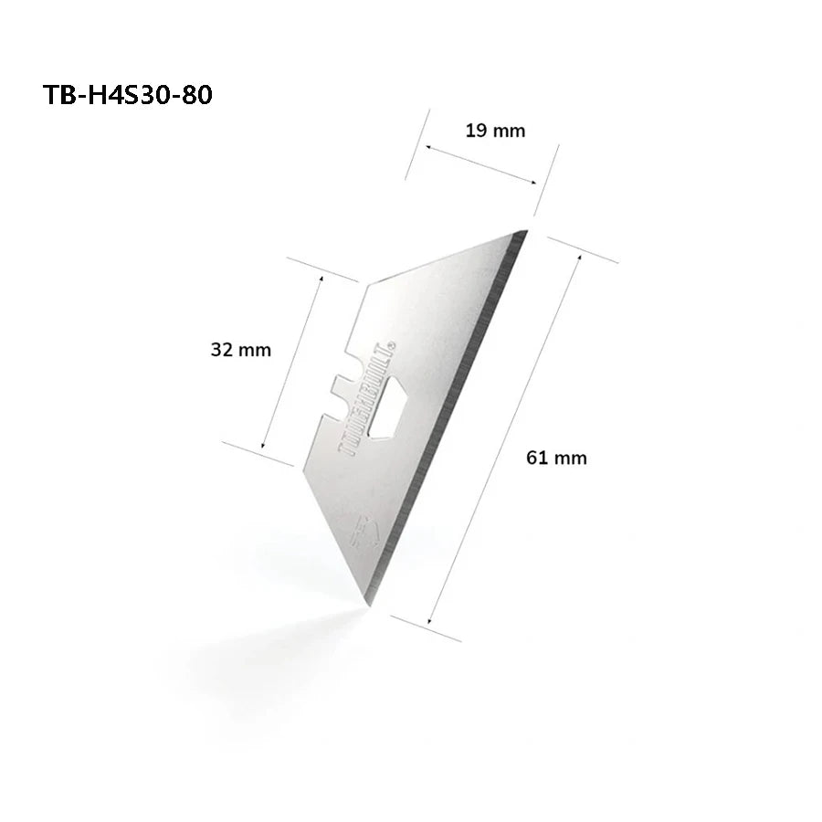 TOUGHBUILT TB-H4S-5/TB-H4N-5/TB-H4S30-80 Utility Knife Refill Blade 5/30Pcs Cow Corner/Trapezoidal Blade for Scrapers & Knives