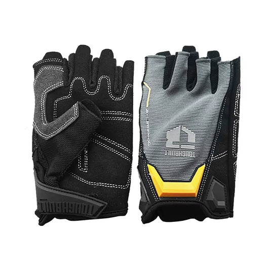 TOUGHBUILT Half Finger Work Gloves Microfiber Abrasion Resistant Suit for Outdoor Cycling,Mountain Climbing TB-G06-L