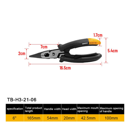 TOUGHBUILT 6" 8''Multifunction Pliers 1PCS with Cutting Edge Snip Nose Plier Labor Saving Hand Tools TB-H3-20-M200/TB-H3-21-06